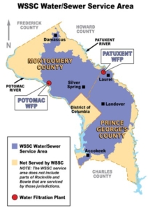 The Washington Suburban Sanitary Commission (WSSC) oversees most all water supply in Maryland's Prince George's and Montgomery counties